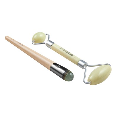 Duo de roller de jade con brocha