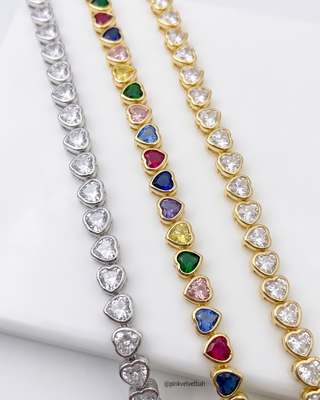 Queen of Hearts Tennis Bracelet