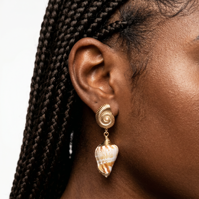 Island Queen Drop Earrings - Gold