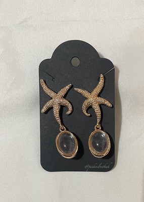 Sea Me Here Drop Earrings - Gold