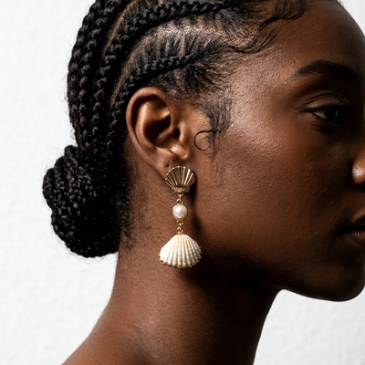Ceashellie Drop Earrings - Gold