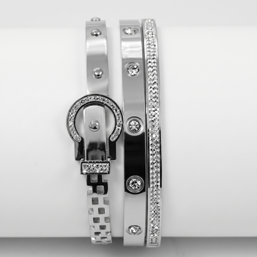 Buckle Up Glam Bracelet Set