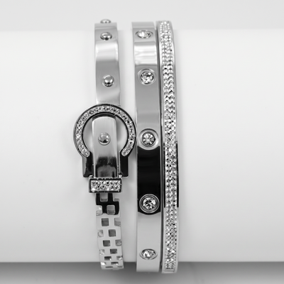 Buckle Up Glam Bracelet Set