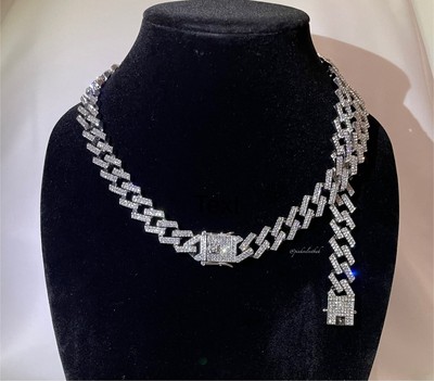 Icy Clip Cuban Link Necklace & Bracelet Set - Silver