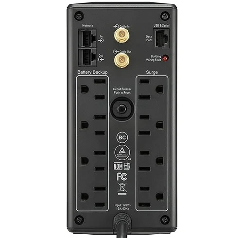 UPS APC BACK UP PRO BX 1000VA / 600W 120V AVR LAM 8OUT LCD 60Hz