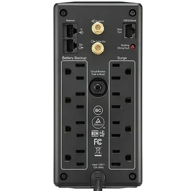 UPS APC BACK UP PRO BX 1000VA / 600W 120V AVR LAM 8OUT LCD 60Hz