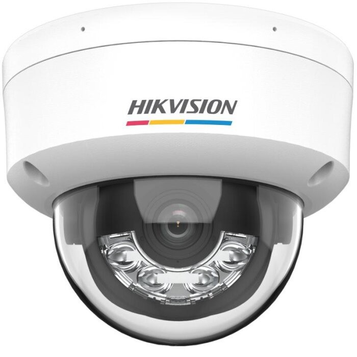 Cámara IP, domo fija ColorVu de 4 MP con luz híbrida inteligente.