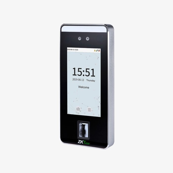 Terminal de reconocimiento facial de alta velocidad con pantalla touch de 5". Zkteco