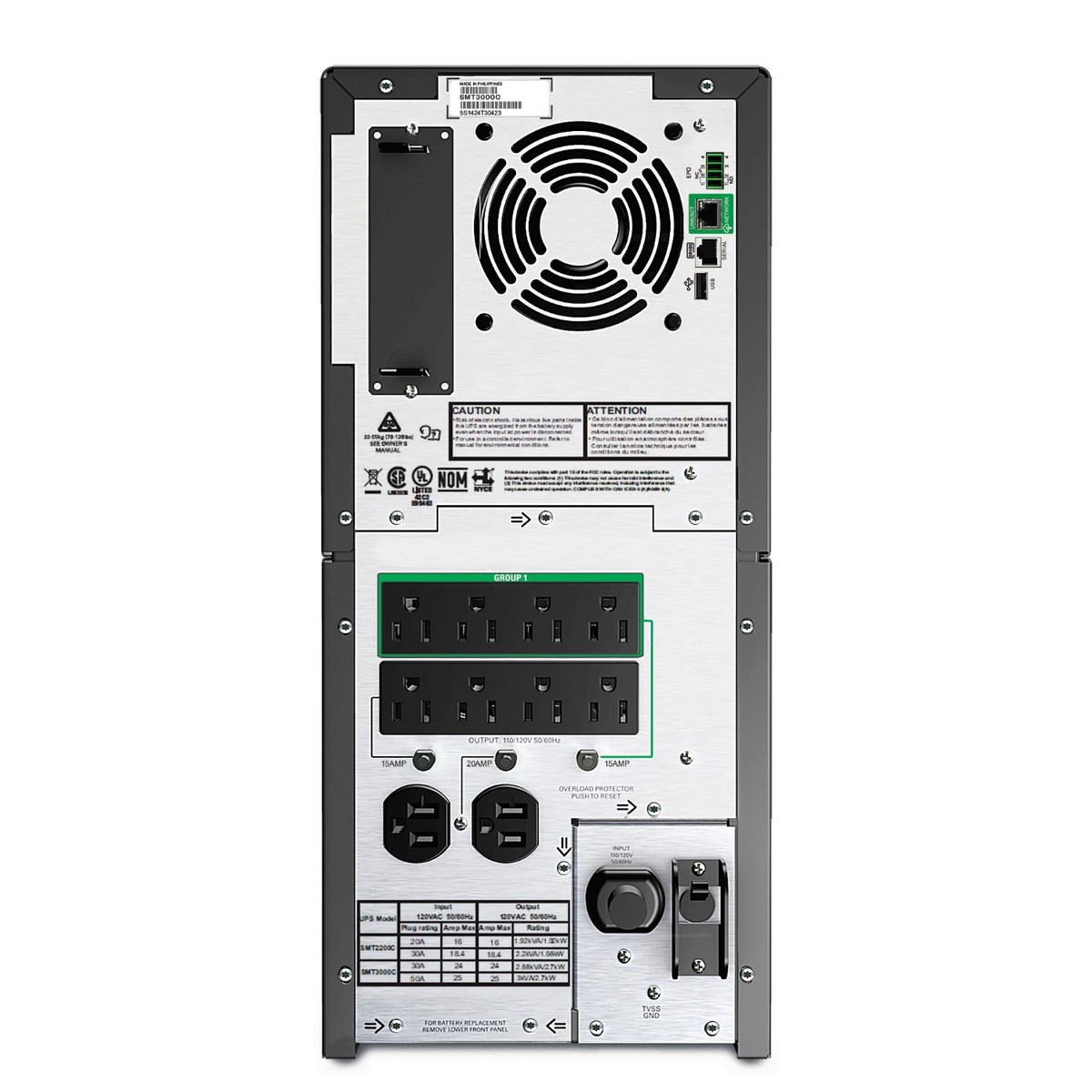 Unidad Smart-UPS de APC, 3000 VA, pantalla LCD, 120 V, con SmartConnect