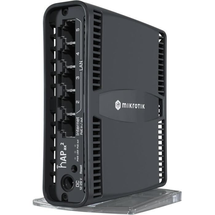 Router inalámbrico hAP ax2 Wi-Fi 6 - CPU 864 Mhz, Memoria RAM 1 GB, Licencia 4, Núcleos 4. Mikrotik