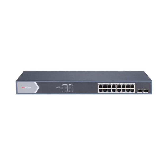 Switch Hikvision 16 Puertos Gigabit PoE+ / Administrable / Hasta 300 metros