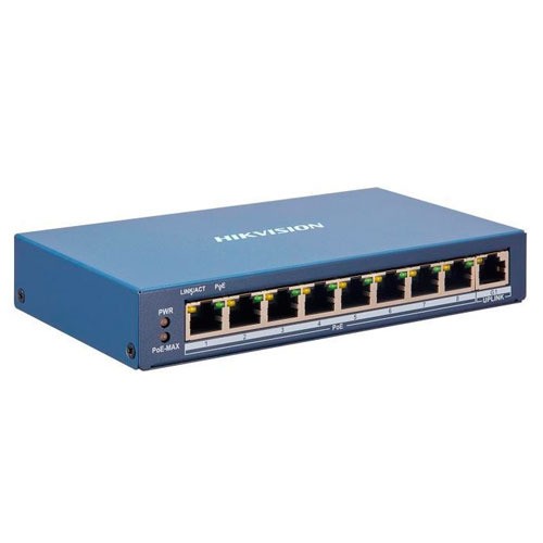Switch Hikvision PoE Administrable de 8 Puertos