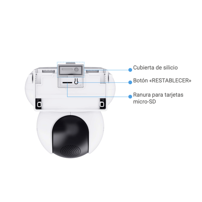 Cámara WiFi Ezviz 2K con doble lente, movimiento horizontal/vertical,