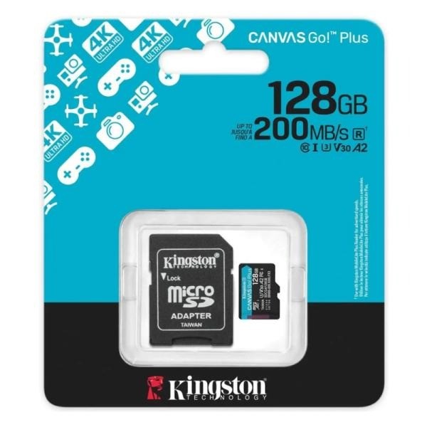 MEMORIA MICRO SDXC 128GB KINGSTON SDCG4/128GB CLASE 10 UHS-I V30 200 MB/S