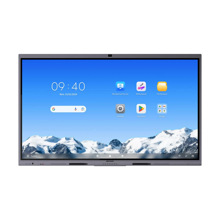 Pantalla interactiva 4K de 75 pulgadas, Sistemas duales de Android y Windows (opcional con OPS), control táctil de hasta 50 puntos, vidrio templado y contr