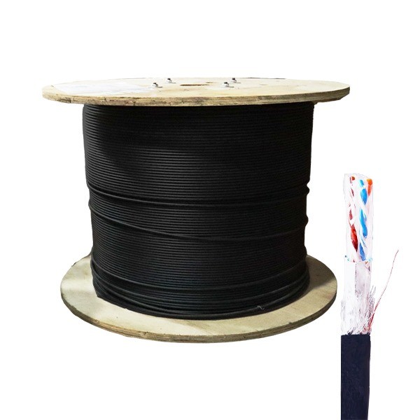 CABLE UTP TEKLINK CAT6 – EXTERIOR 23 AWG – 305M 100% COBRE CON GEL COLOR NEGRO