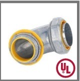 CONECTOR TEKLINK-T  90 GRADOS 1/2 PULGADA PARA BIEX  FORRADO AISLADO AMARILLO UL HERMETICO ALT-050I