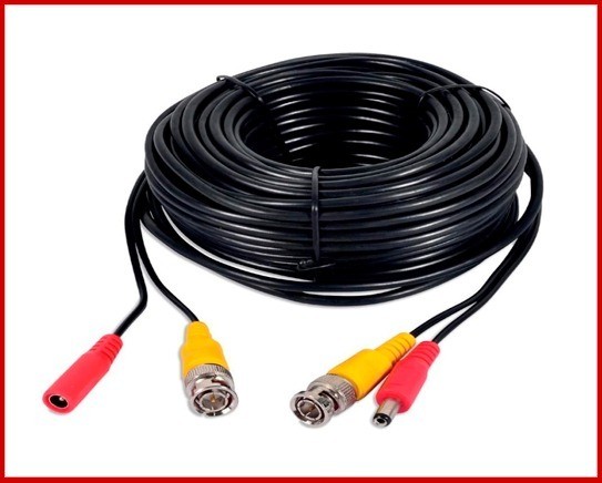 CABLE DE 20M CON BNC Y CONECTOR DC DAHUA USO EXTERIOR E INTERIOR 26AWG 5.6W  PFM942I-20-5