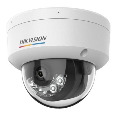 CAMARA DOMO HIKVISION (2.8mm)(O-STD) (E) SMART HYBRID LIGHT 4MP H.265+ COLORVU LENTE FOCAL FIJO 30M IR IP67 IK08 CON MICROFONO INCORPORADO