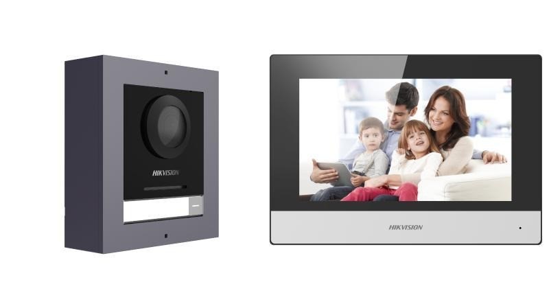 Kit de videoportero IP con grabación, pantalla interior y switch PoE incluido