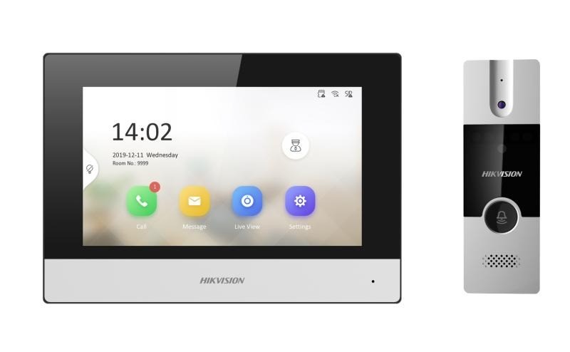 Kit de videoportero híbrido 4 hilos con llamada a app y monitor Wi-Fi/LAN