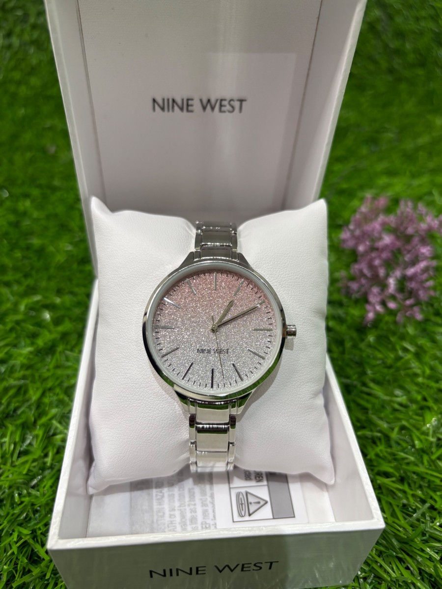 Nine West Bracelet Watch - silver with glitter face (NW/005)