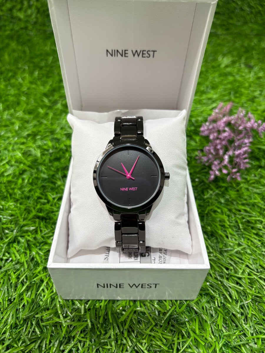 Nine West Dress Watch - gunmetal with pink dial (NW/008)