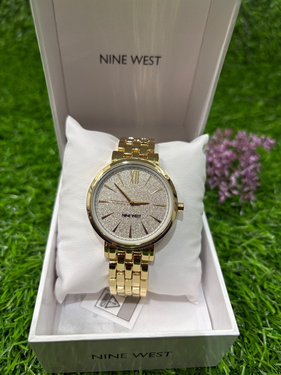 Nine West Braided Bracelet Watch w/ glitter dial - gold (NW/037)