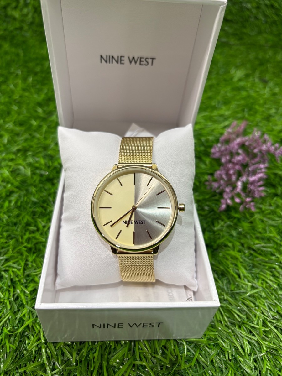 Nine West Mesh Split Dial Watch - gold (NW/035)