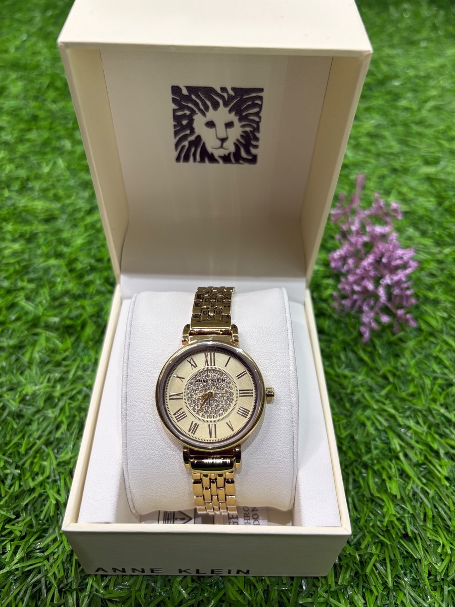 Anne Klein Braided Bracelet Watch with crystals - gold (AK/026)