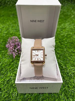 Nine West Faux Leather Band Watch - beige (NW/014SQ)