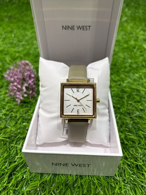 Nine West Faux Leather Band Watch - olive green (NW/043SQ)
