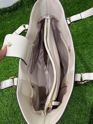 Nine West (Lior) Tote with card pouch - mushroom logo/milk