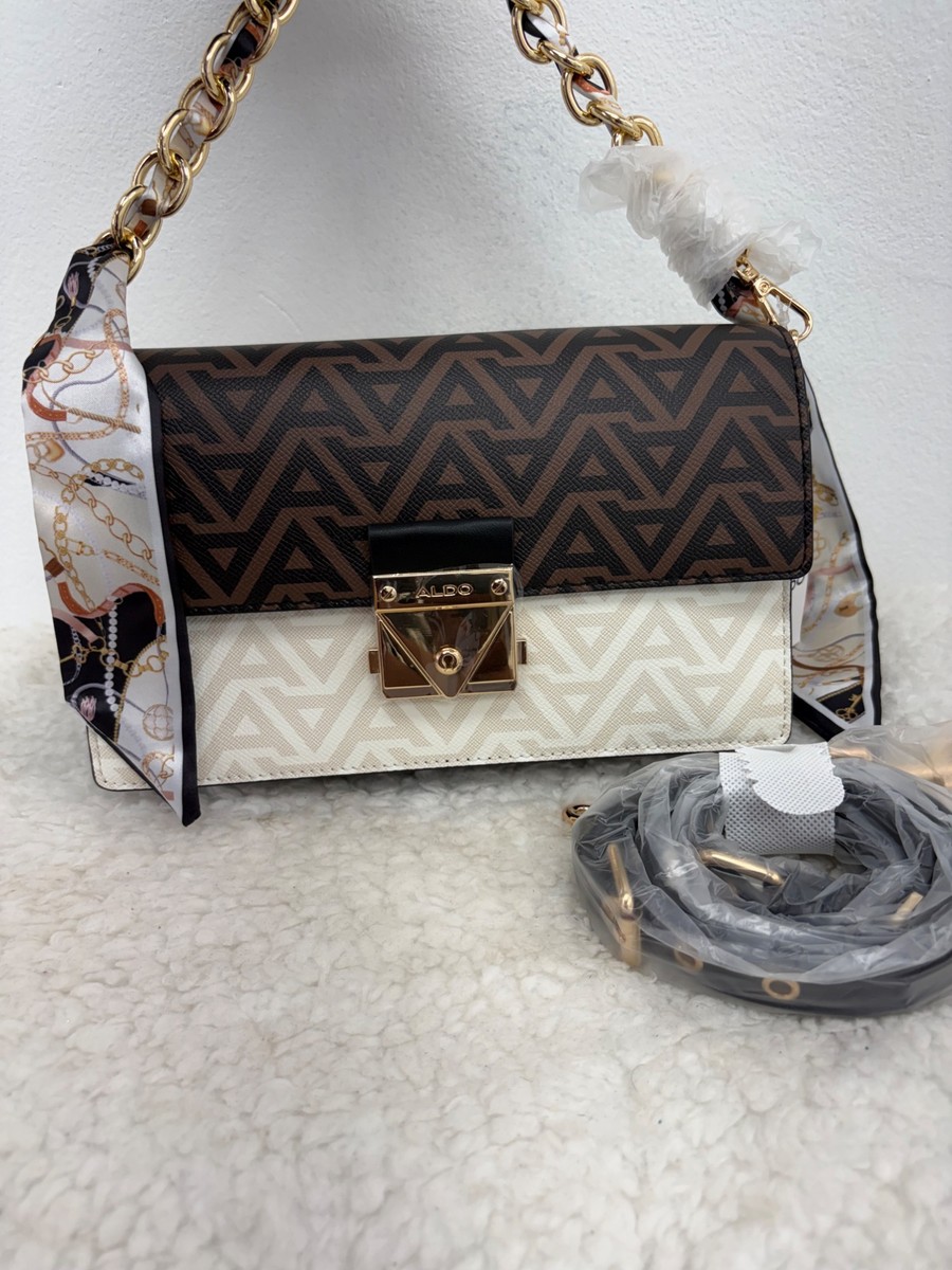 Aldo Crossbody Bag - cream & brown