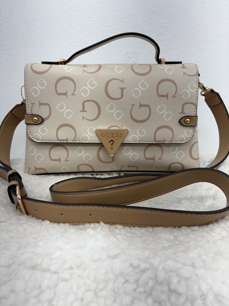 Guess Crossbody Bag - brown & cream