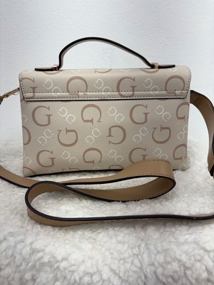 Guess Crossbody Bag - brown & cream