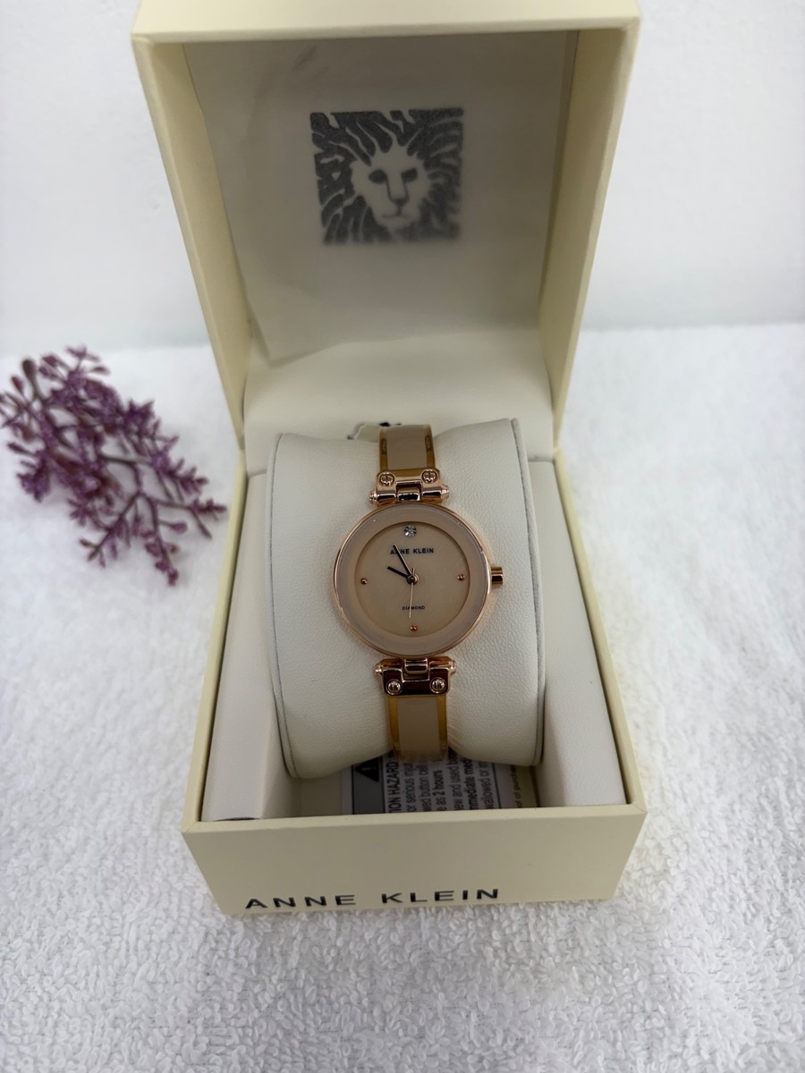 AK Dressy Bangle Watch - beige/rose gold (AK/028)