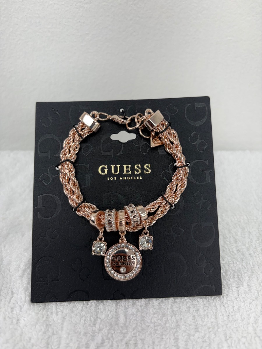 Guess Rope Circular Charm Bracelet - rose gold GUE-JLRY/004)