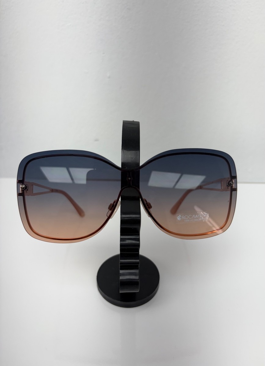 RW Oversized Ombre Glasses - blue/pink/rose gold (RW/001)