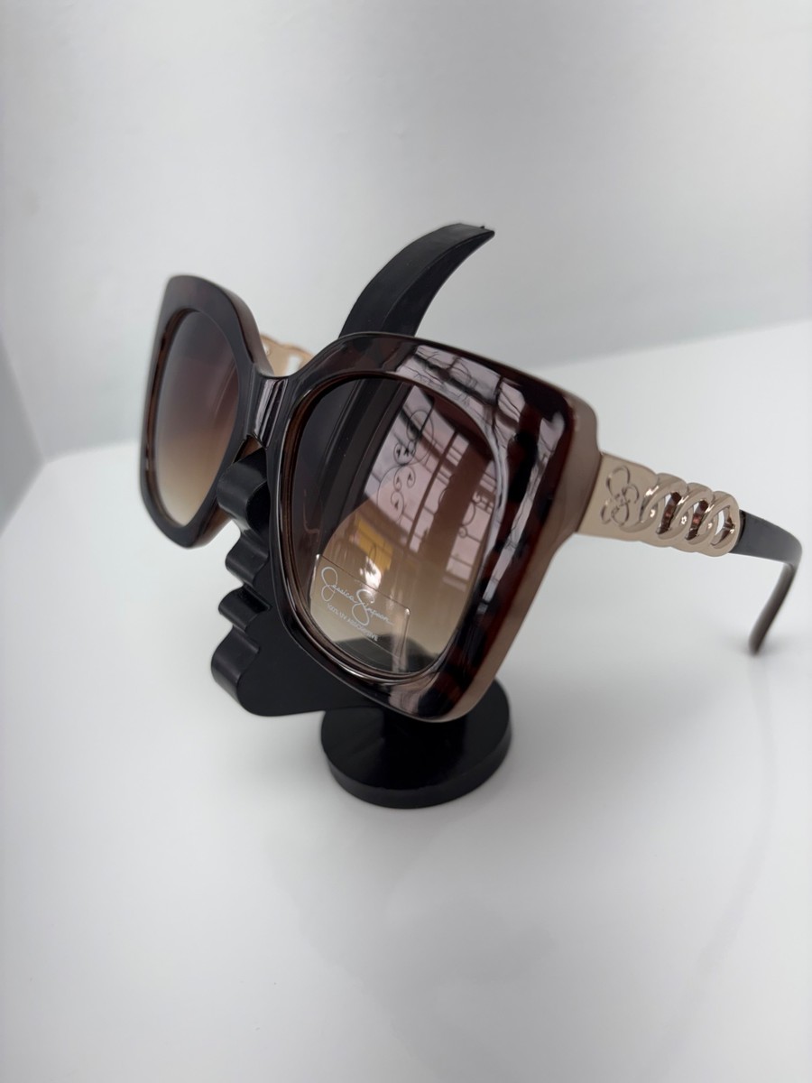 JS Large Square Leopard Glasses - drk brown (JS/001)