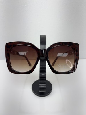JS Large Square Leopard Glasses - drk brown (JS/001)