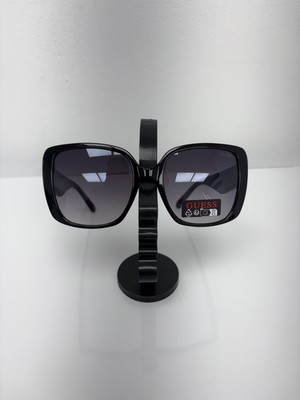 Guess Rectangular Sunglasses - black with leopard side (GUE/012)