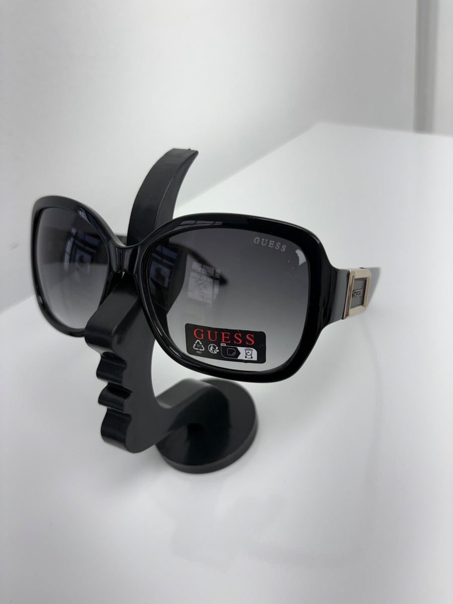 Guess Rectangular Sunglasses - black with square sides (GUE/013)