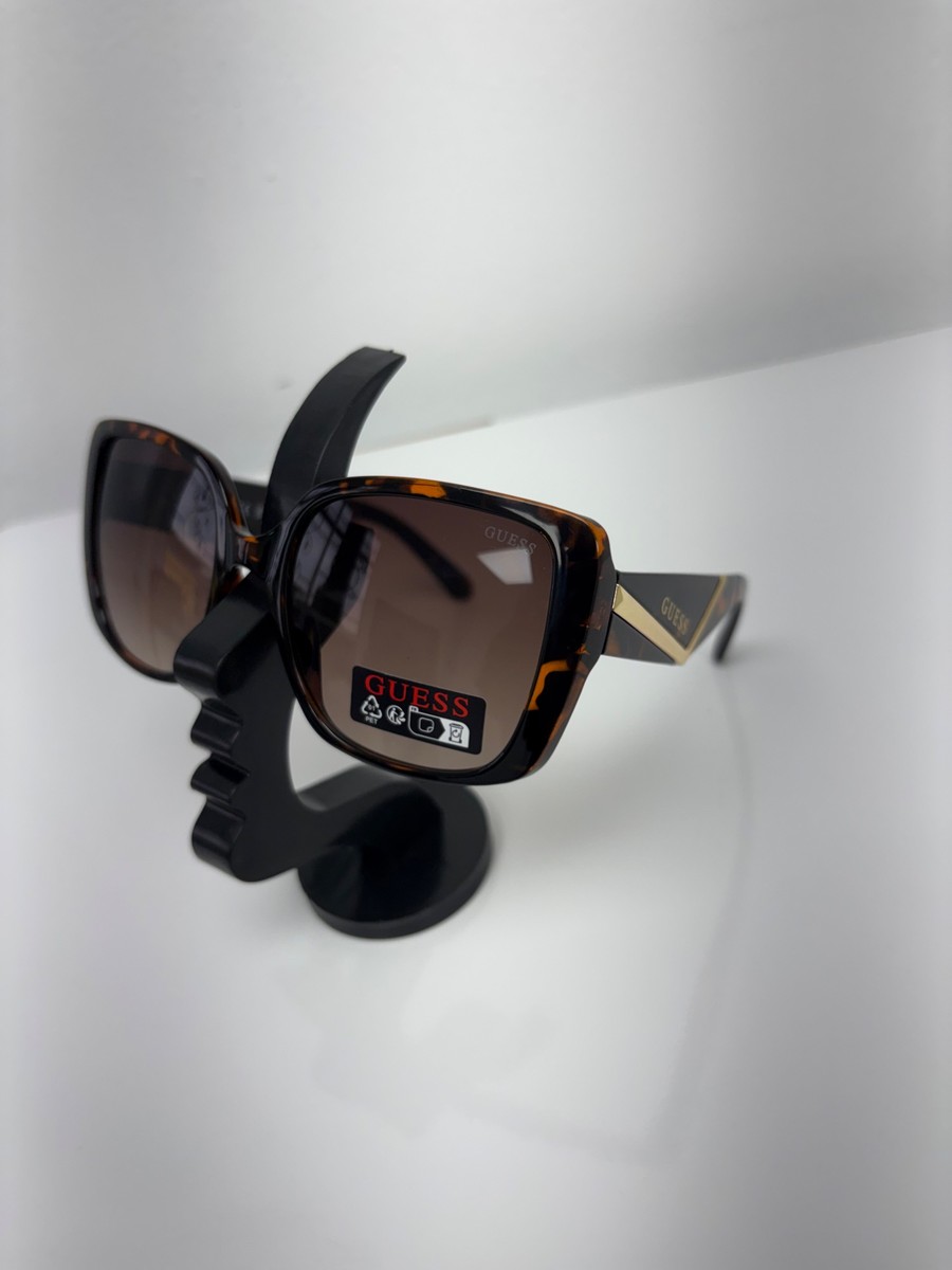 Guess Square Leopard Sunglasses - dark brown (GUE/015)
