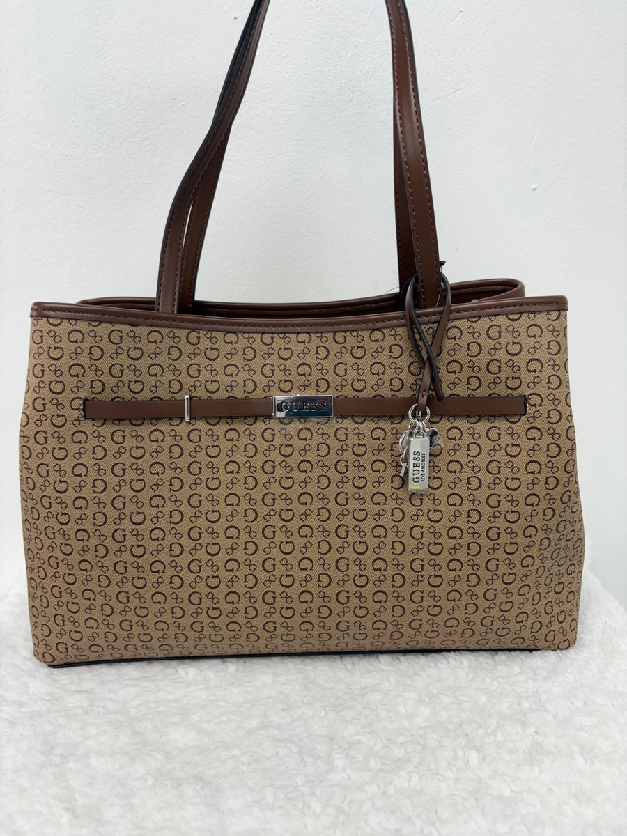 Guess (Angelica) Carryall Tote - walnut logo