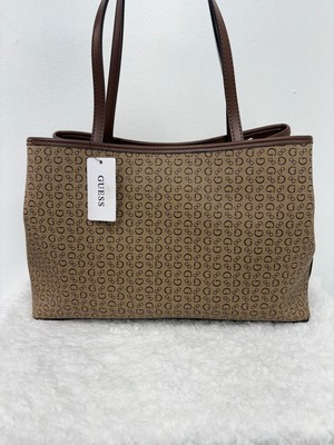 Guess (Angelica) Carryall Tote - walnut logo