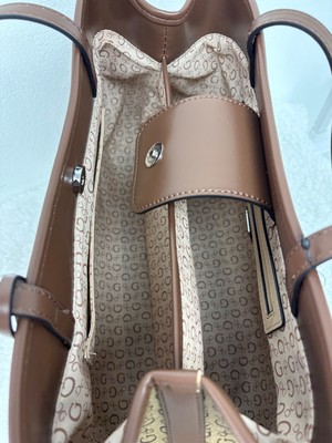 Guess (Angelica) Carryall Tote - walnut logo