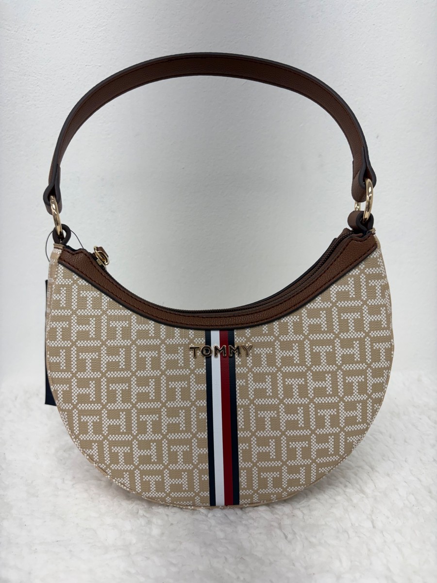 Tommy Hilfiger Shoulder Bag (small) - fawn/logo