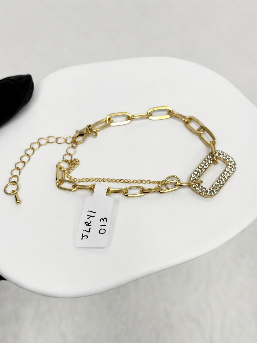 Geometric Cubic Chain Bracelet - gold (JLRY013)