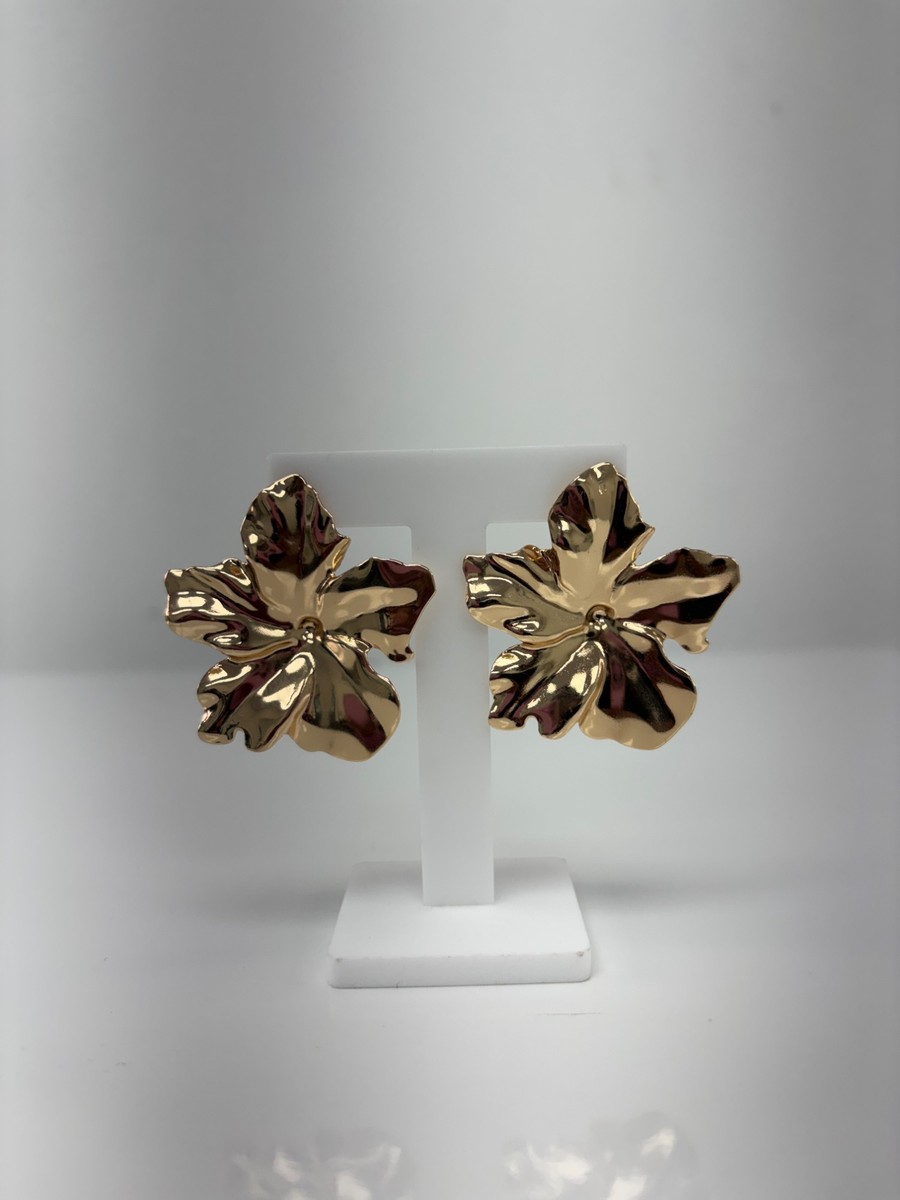 Large Flower Earring - gold (EARR/002)